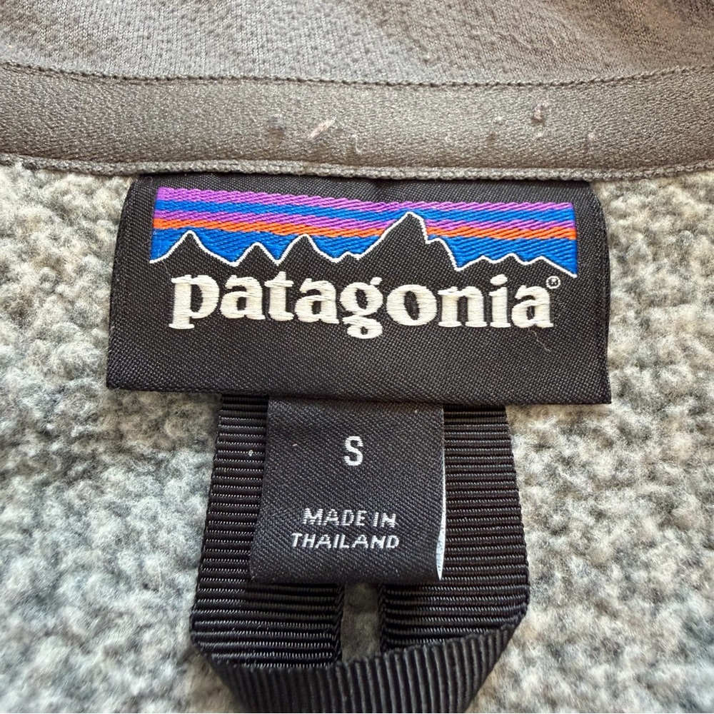 EUC Patagonia Men’s Gray Better Sweater 1/4 Zip Fleece Pullover In Stonewash - Picture 8 of 13